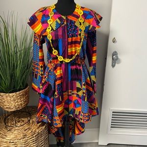 Hi lo African print dress